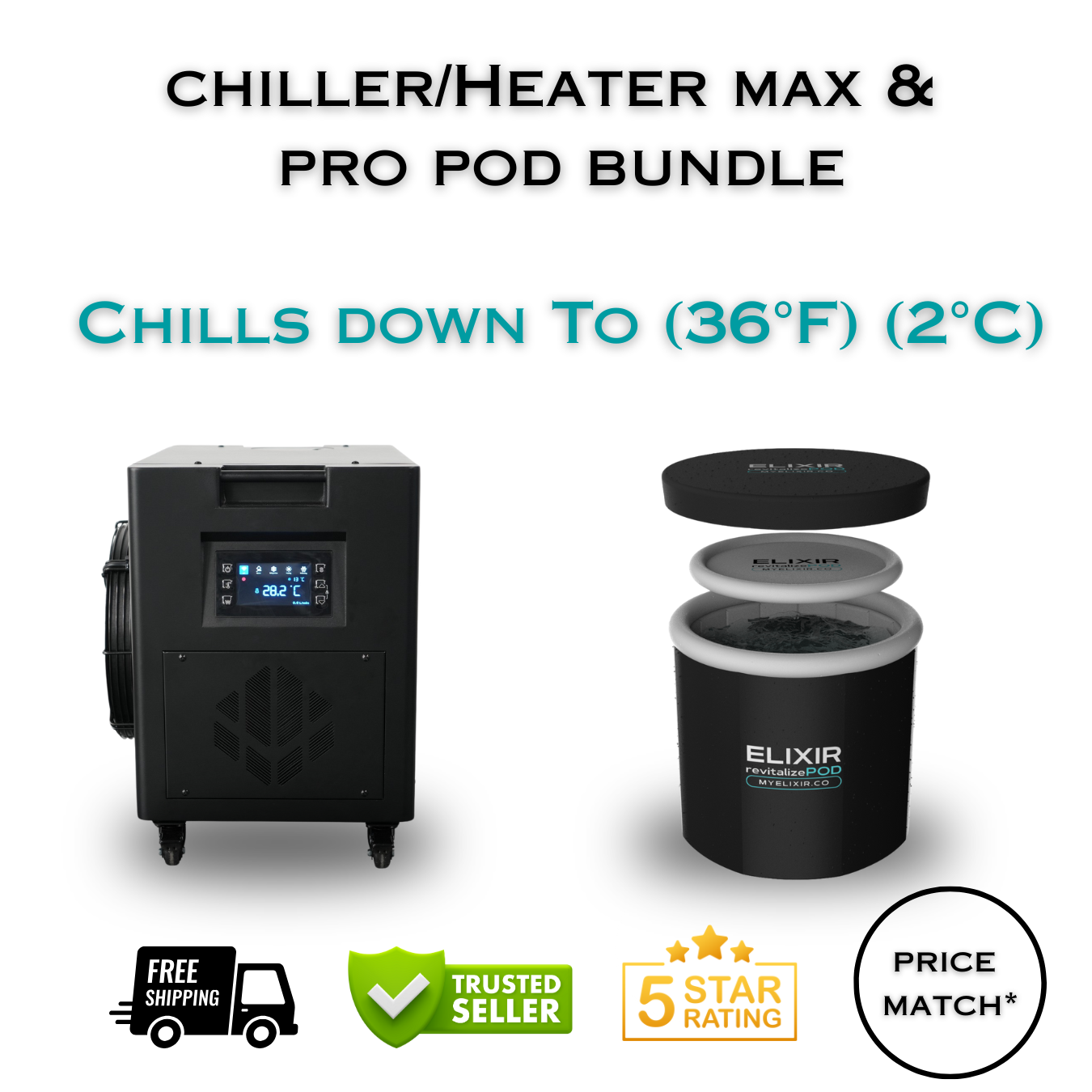 Max Pro Chiller/Heater 1HP & Pro Pod Bundle