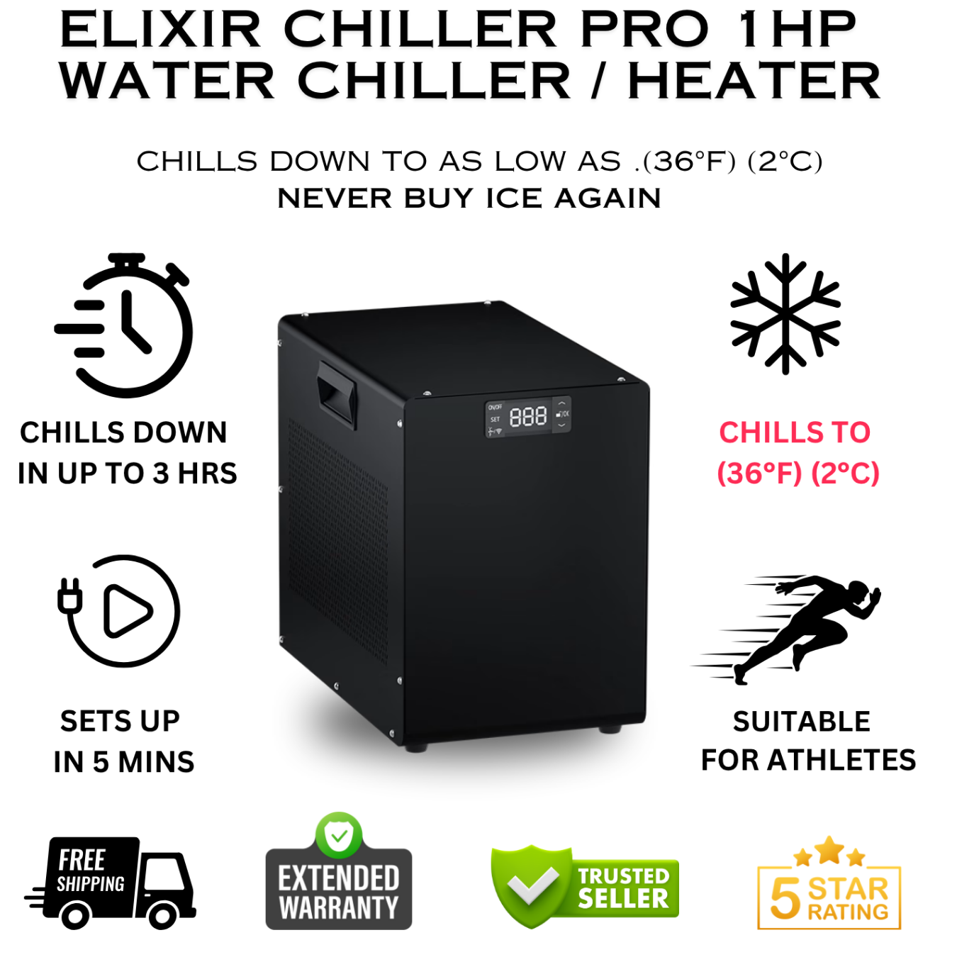 MAX CHILLER  1HP & FREE PRO ICE POD - LIMITED OFFER