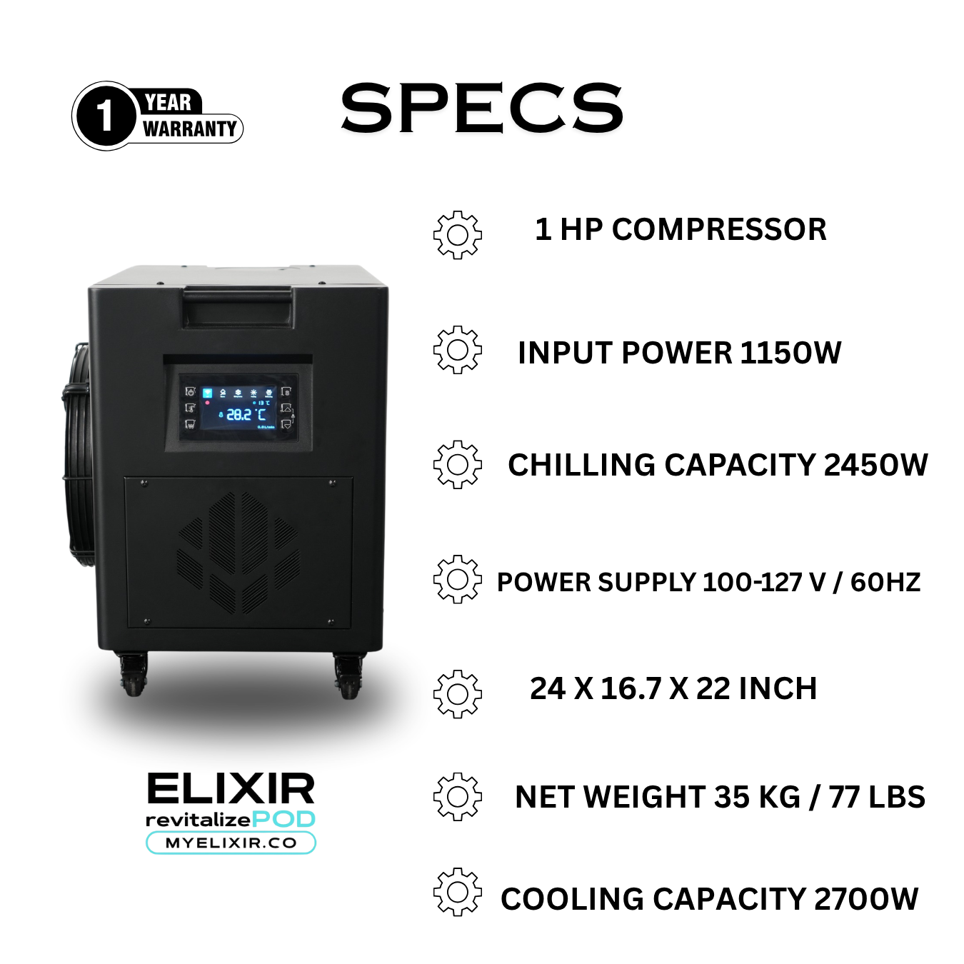 MAX CHILLER  1HP & FREE PRO ICE POD - LIMITED OFFER
